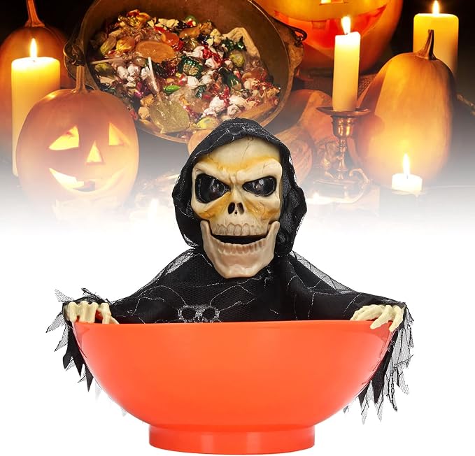 Tazón del Susto · Calavera Animada con Sensor — foto 1
