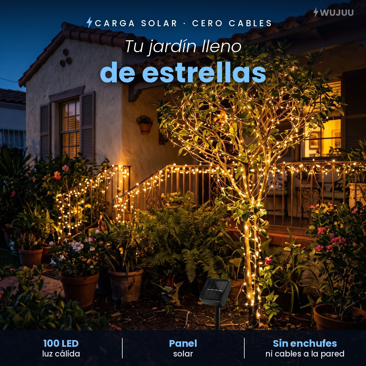 Hilo de Estrellas™ · Luces Solares de Alambre 100 LED — foto 3