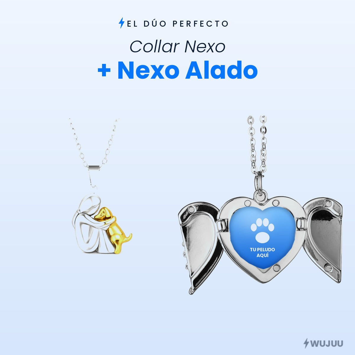 Nexo Alado™ · Collar Corazón con Alas Porta Foto — foto 1